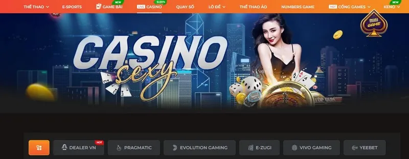 Casino SV88 hiện đại với nhiều trò chơi đánh bạc hấp dẫn